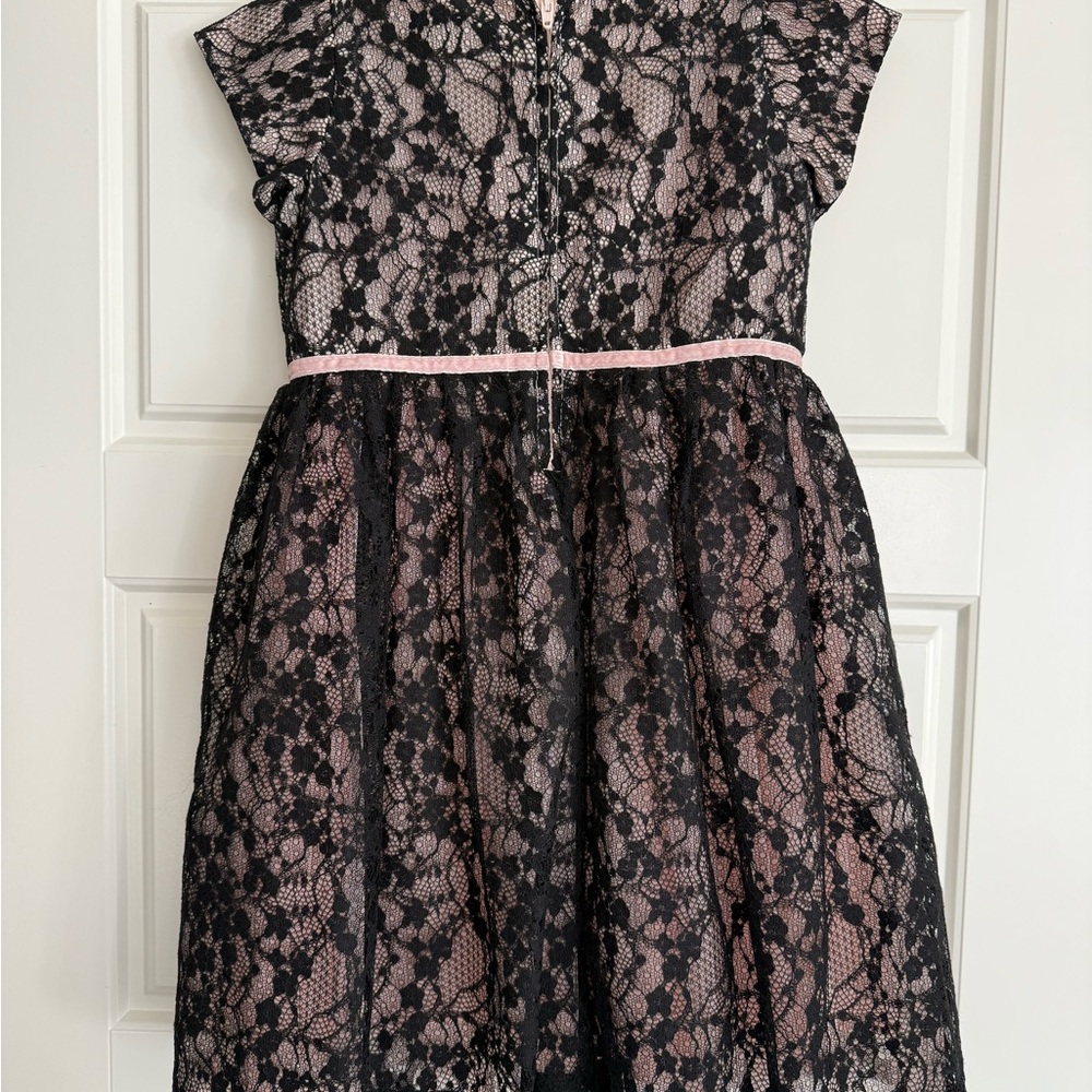 Popatu Black and Pink Lace Formal Dress - Picture 6 of 7